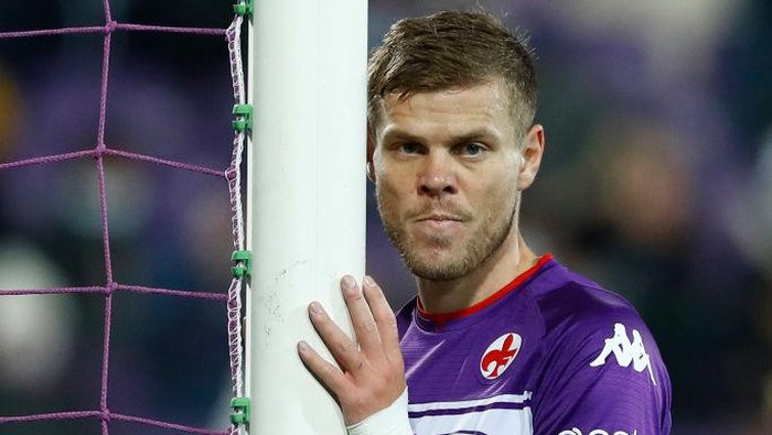 FLORENCE, ITALY - DECEMBER 15: Aleksandr Kokorin of ACF Fiorentina looks on during the Coppa Itaia match between Fiorentina and Benevento at Artemio Franchi on December 15, 2021 in Florence, Italy. (Photo by Matteo Ciambelli/DeFodi Images via Getty Images)