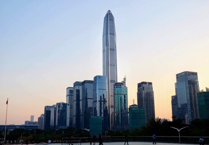 The Ping An Finance Center (平安國際金融中心) is a 115-storey, 599 m tall skyscraper located in Shenzhen, Guangdong Province, China. [
