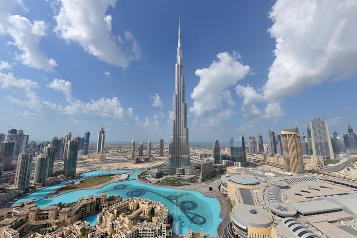 Dubai continue to attract millions of visitors every year to admire the wonder of the city and mega shopping malls.  This view is no longer possible as it was taken from the Address Hotel.
