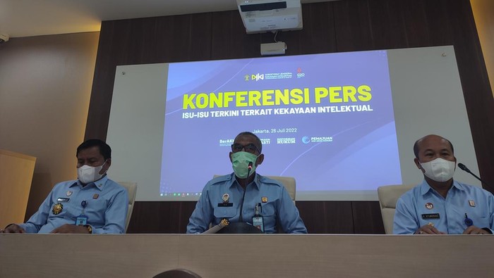 Konferensi pers di Kemenkum HAM (Rizky-detikcom)