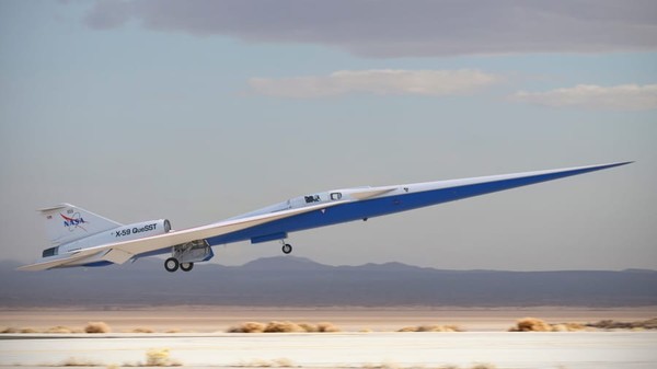 Dirancang dan dibangun oleh Lockheed Martin di Palmdale, California, di bawah kontrak NASA senilai USD 247,5 juta, X-59 saat ini sedang menjalani tes di darat, untuk mengantisipasi penerbangan pertama nanti pada tahun 2022. Dirancang dan dibangun oleh Lockheed Martin di Palmdale, California, di bawah kontrak NASA senilai USD 247,5 juta, X-59 saat ini sedang menjalani tes di darat, untuk mengantisipasi penerbangan pertama nanti pada tahun 2022.