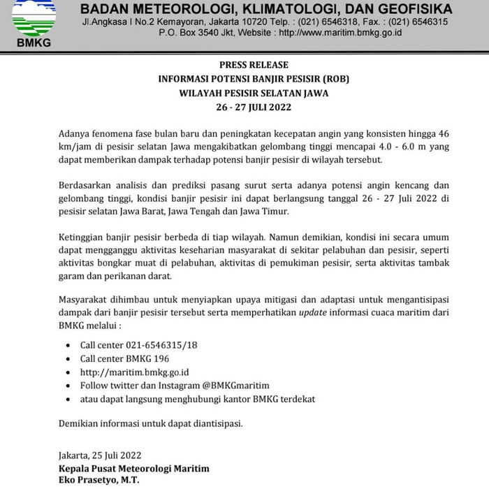 Rob Pesisir Selatan 26-27 Juli 2022