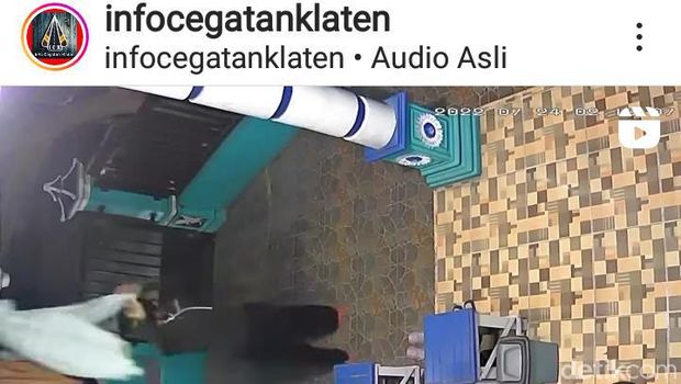 Tangkapan layar pencurian pakaian terekam cctv.
