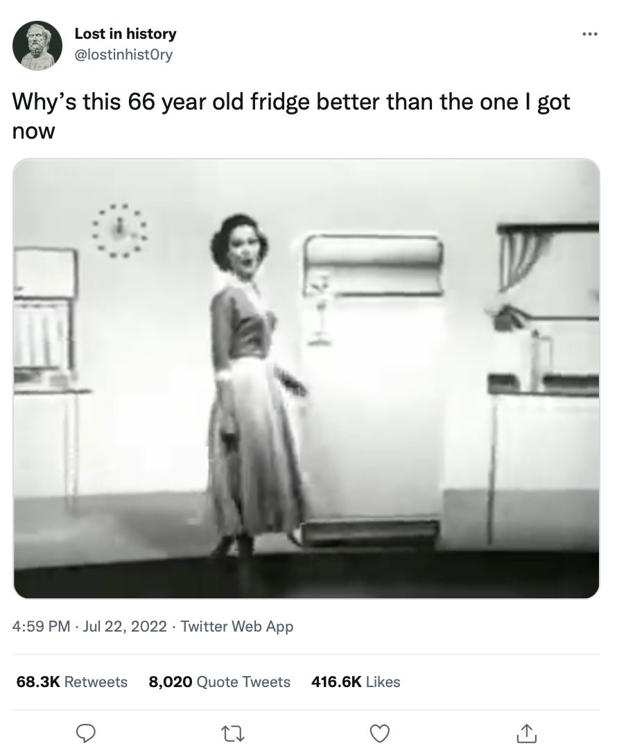 Viral Tampilan Kulkas Tahun 1956, Netizen Puji Fiturnya yang Keren