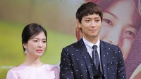 Gang Dong Won dan Song Hye Kyo memang selalu terlihat bersama sepanjang proses promosi film My Brilliant Life. (Foto: Multi-Bits via Getty Images/The Chosunilbo JNS)