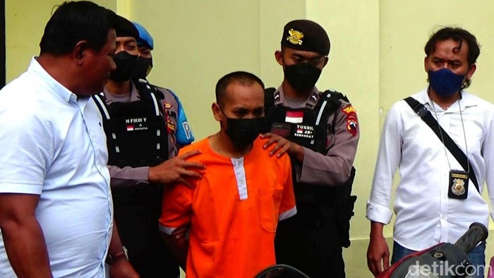 Jumpa pers pelaku pencurian sepeda motor di Polres Wonosobo, Rabu (27/7/2022).