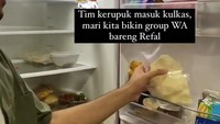 Refal Hady memiliki beberapa kebiasaan unik. Salah satunya adalah menyimpan kerupuk bekas nasi kotak di dalam kulkas agar tetap renyah. Foto: Instagram/biasalahanakmuda