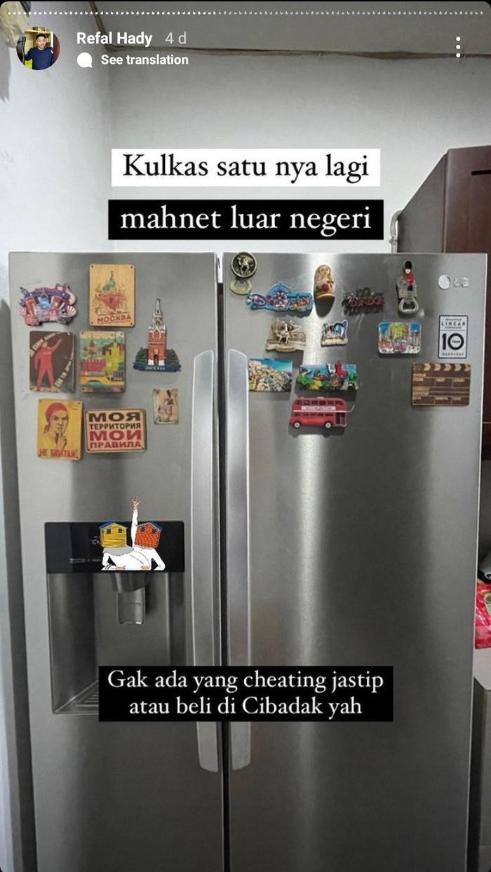 Punya Kulkas Seharga Rp 60 Juta, Begini Penampakan Dapur Refal Hady