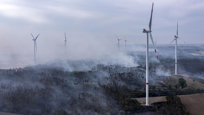 Helikopter Dikerahkan untuk Padamkan Kebakaran Hutan di Jerman Gelombang panas juga melanda sebagian besar barat daya Eropa, salah satunya Jerman. Helikopter pun dikerahkan untuk memadamkan kobaran api.