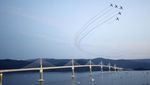 Megahnya Jembatan Buatan China di Kroasia, Dirayakan Pakai Kembang Api