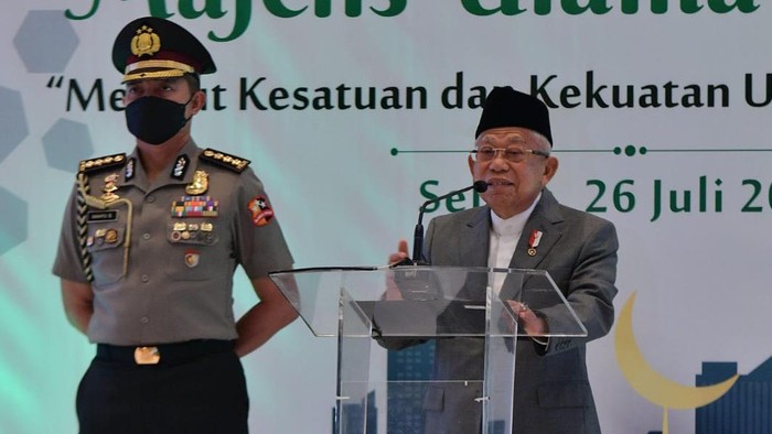Wapres Maruf Amin saat hadiri Milad ke-47 MUI
