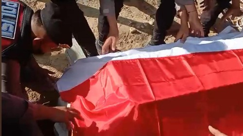 Proses pemakaman ulang Brigadir J (foto: istimewa)