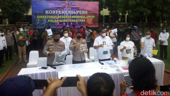 Pemaparan kasus PMI Ilegal di Polda Sumut