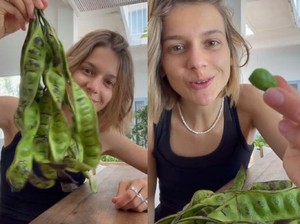 Cicip Petai Pertama Kali, Ternyata Bule Cantik Ini Doyan