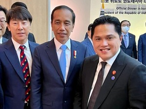 Momen Shin Tae-yong Bertemu Jokowi dan Erick Thohir di Korsel
