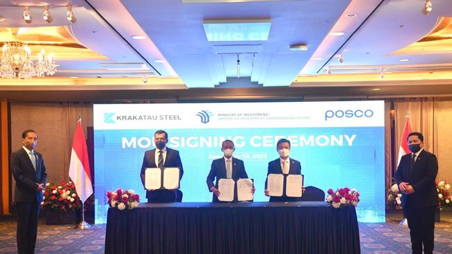 Jokowi Saksikan kesepakatan Kraktau Steel dan Posco
