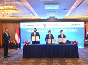 Disaksikan Jokowi, Krakatau Steel & Posco Sepakat Garap Proyek Baja Rp 52 T