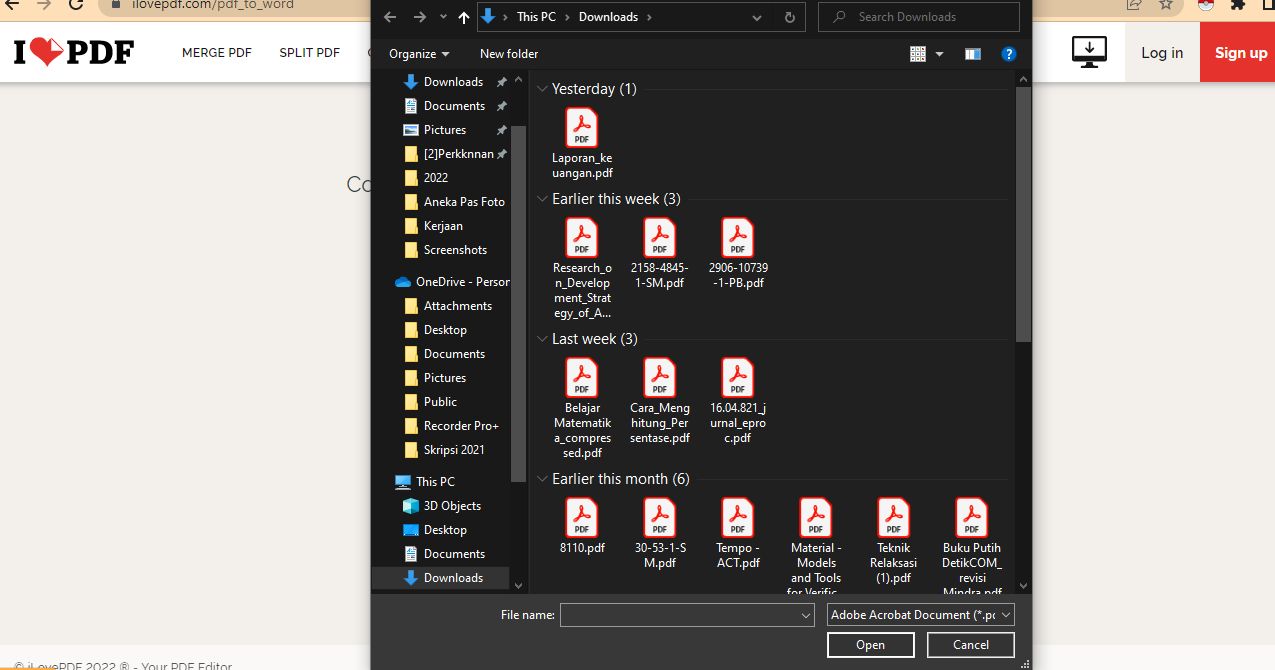 Cara mengubah PDF ke Word.
