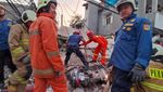 Penampakan Bangunan Roboh di Jakpus Tewaskan 1 Orang