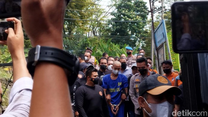 Rekonstruki kasus pembunuhan-mutilasi di Ungaran, Kamis (28/7/2022).