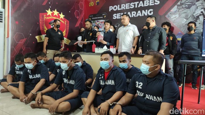 11 satpam ditangkap usai aniaya pria hingga tewas, Jumat (29/7/2022).