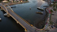 Foto udara kawasan Ruang Terbuka Hijau (RTH) Bungkutoko di Kecamatan Abeli, Kendari, Sulawesi Tenggara, Kamis (28/7/2022).