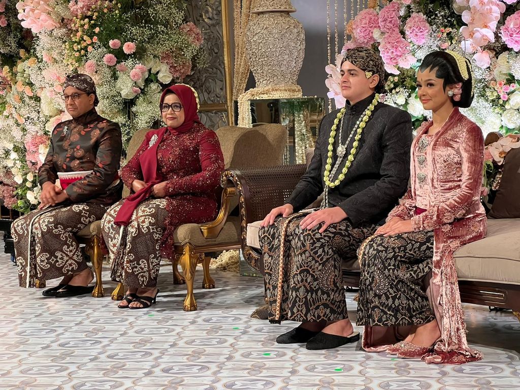 Foto resepsi pernikahan putri Gubernur DKI Jakarta Anies Baswedan di Putri Duyung Cottage, Ancol, Jumat (29/7/2022).