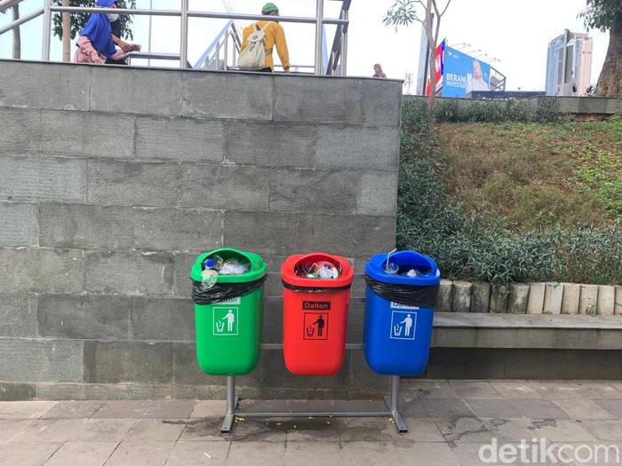 Kondisi arena Citayam Fashion Week di kawasan Dukuh Atas, Jakarta Pusat, 29 Juli 2022. (Mulia Budi/detikcom)