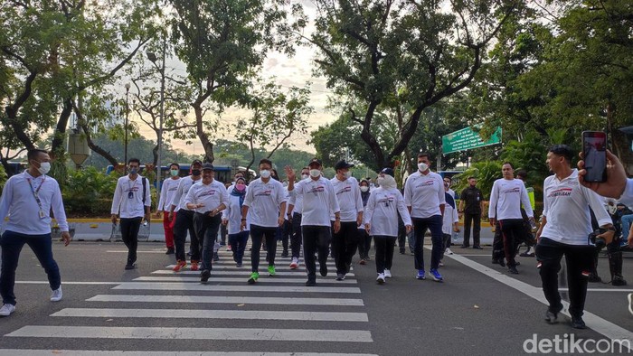 Para menteri dalam rangkaian pembukaan Germas (Wilda Hayatun Nufus/detikcom).