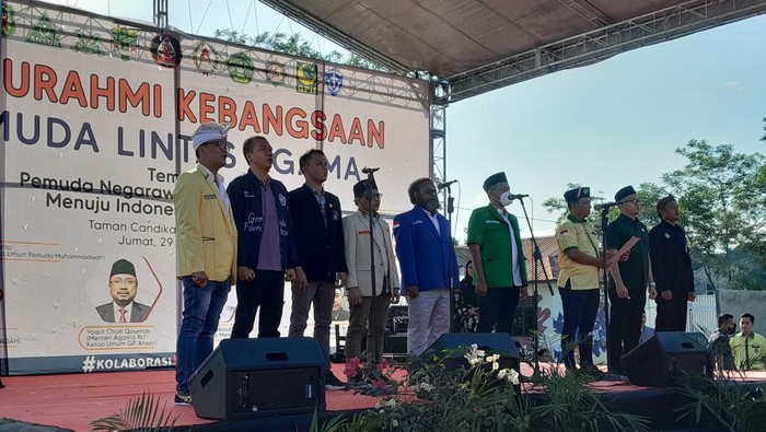 Pimpinan Sembilan Organisasi Membacakan Deklarasi di Medan (Aldi/detikSumut)