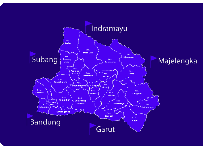 Peta Kabupaten Sumedang.