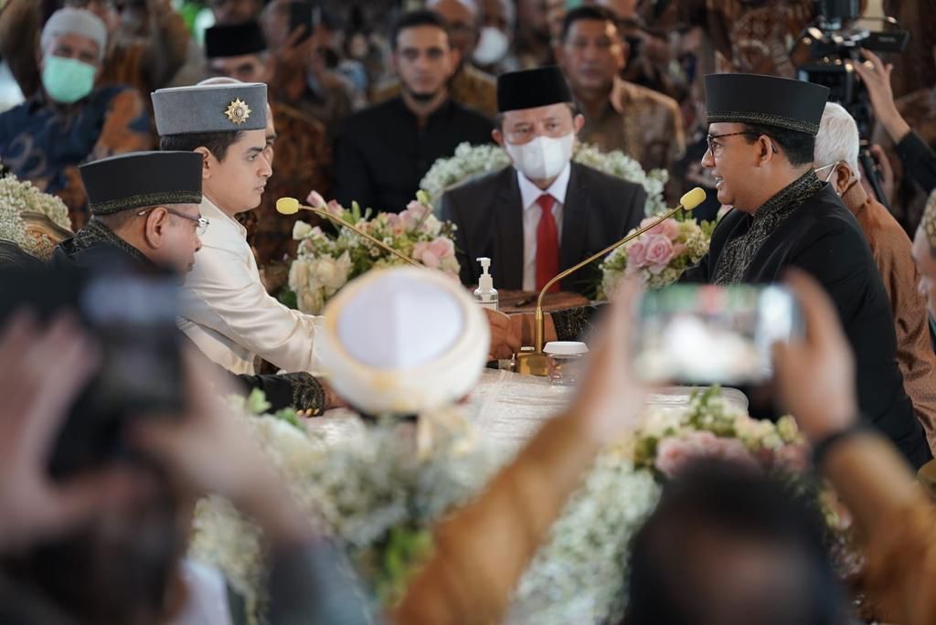 Potret Anies menikahkan putrinya Mutiara Annisa Baswedan dengan Ali Saleh Alhuraiby.