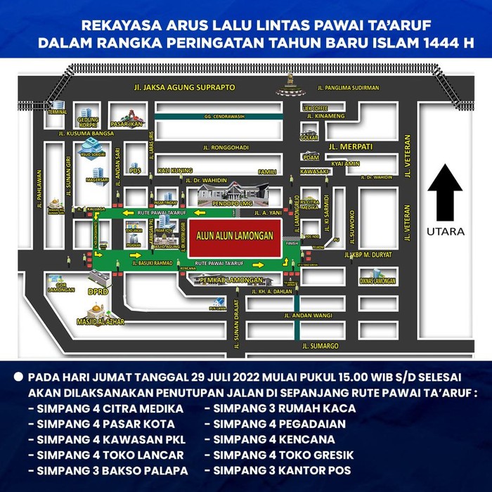 Rekayasa lalu lintas di Lamongan