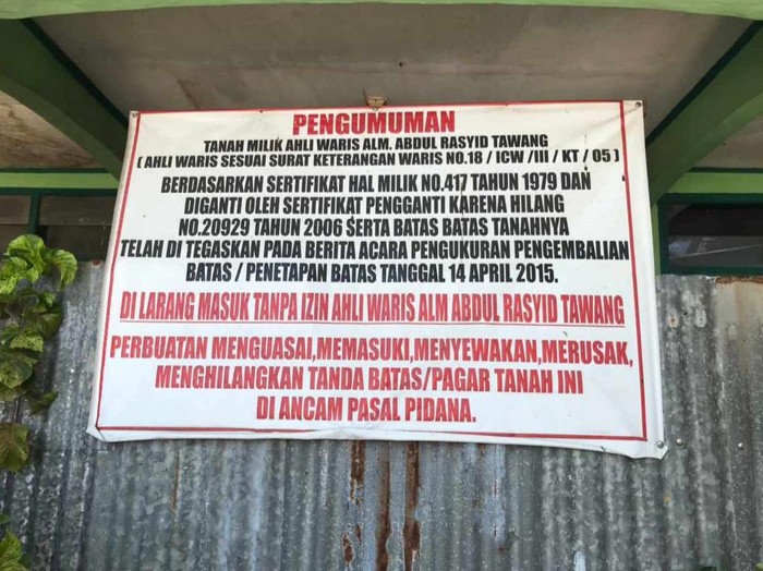 SD Inpres I Mallengkeri Makassar disegel warga.