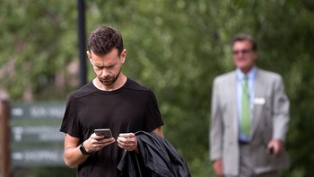 Jack Dorsey sang pendiri Twitter dan Square beberapa kali datang, tapi tidak terlihat kali ini. Foto: Getty Images