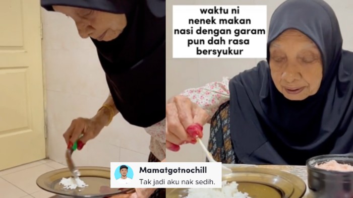 Video Nenek Makan Nasi Pakai Garam Ini Bikin Netizen Elus Dada