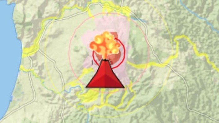 Erupsi Gunung Ibu.