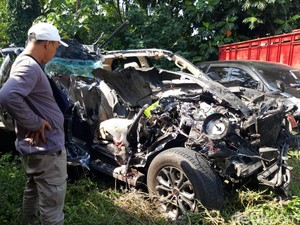 Penampakan Mobdin Bakamla Ringsek Berat Usai Kecelakaan Maut di Tol Boyolali