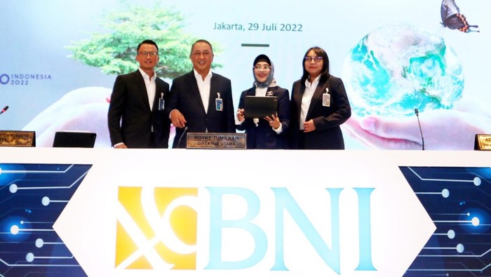 PT Bank Negara Indonesia Tbk (BNI) semester I 2022 mencatat laba bersih Rp 8,8 triliun. Angka ini naik 75,1% dibandingkan periode yang sama tahun sebelumnya.