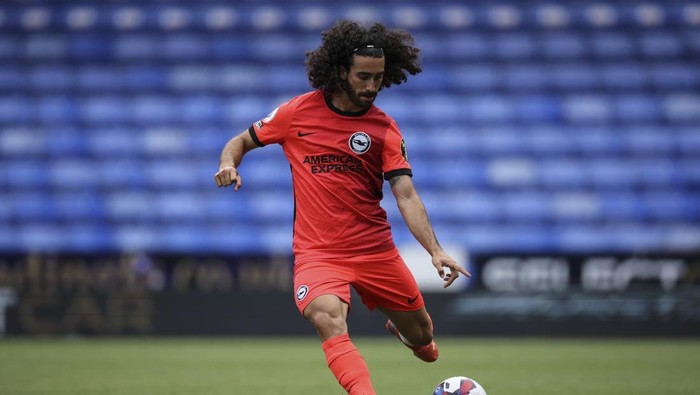 READING, ENGLAND - JULY 23: Marc Cucurella of Brighton and Hove Albion at the Select Car Leasing Stadium on July 23, 2022 in Reading, England. (Photo by Eddie Keogh/Getty Images)