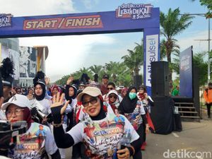 Peserta Jalan Santai detikSulsel Finish, Siap-siap Sambut Hadiah Umrah-Motor