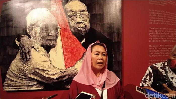 Yenny Wahid usai pembukaan pameran di OHD Museum Magelang, Sabtu malam (31/7/2022).