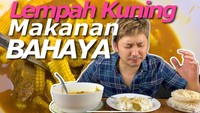 Angga Wijaya sempat membuat konten mukbang dengan menu sayur lempah kuning. Sayur khas Bangka itu berupa sup ikan dengan campuran buah nanas. Foto: Instagram @anggawijaya88