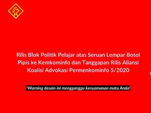 Aksi Lempar Air Pipis Batal, Blok Politik Pelajar Tetap Demo Kominfo