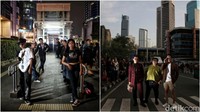 Tetapi di sisi lain, para remaja dari SCBD  yang lebih dulu nongkorong duluan di Dukuh Atas itu mengaku kurang suka dengan kehadiran para artis hingga influencer itu dikarenakan mereka seakan tidak pernah diajak untuk ikut kolaborasi bahkan berbagi rezeki. Foto: Pradita Utama/detikcom