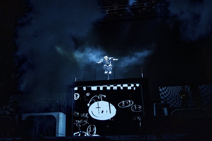 J-Hope performs on Day 4 of the Lollapalooza Music Festival on Sunday, July 31, 2022, at Grant Park in Chicago. (Photo by Rob Grabowski/Invision/AP)