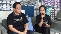 Pada hari yang sama, Sabtu (30/7/2022) Jeje menggelar jumpa pers untuk filmnya berjudul Pamali di salah satu hotel di kawasan Dukuh Atas, Jakarta Pusat. Foto: Ahsan/detikHOT