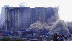 Silo di Pelabuhan Beirut Ambruk