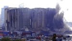 Silo di Pelabuhan Beirut Ambruk