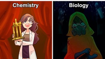 Sama-sama menemukan sesuatu tapi dampaknya bisa berbeda. Foto: Science Memes via Bored Panda